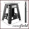 Casafield 18" Folding Step Stool with Handle, Black - Portable Collapsible Small Plastic Foot Stool for Adults - Use in the Kitchen, Bathroom and Bedroom